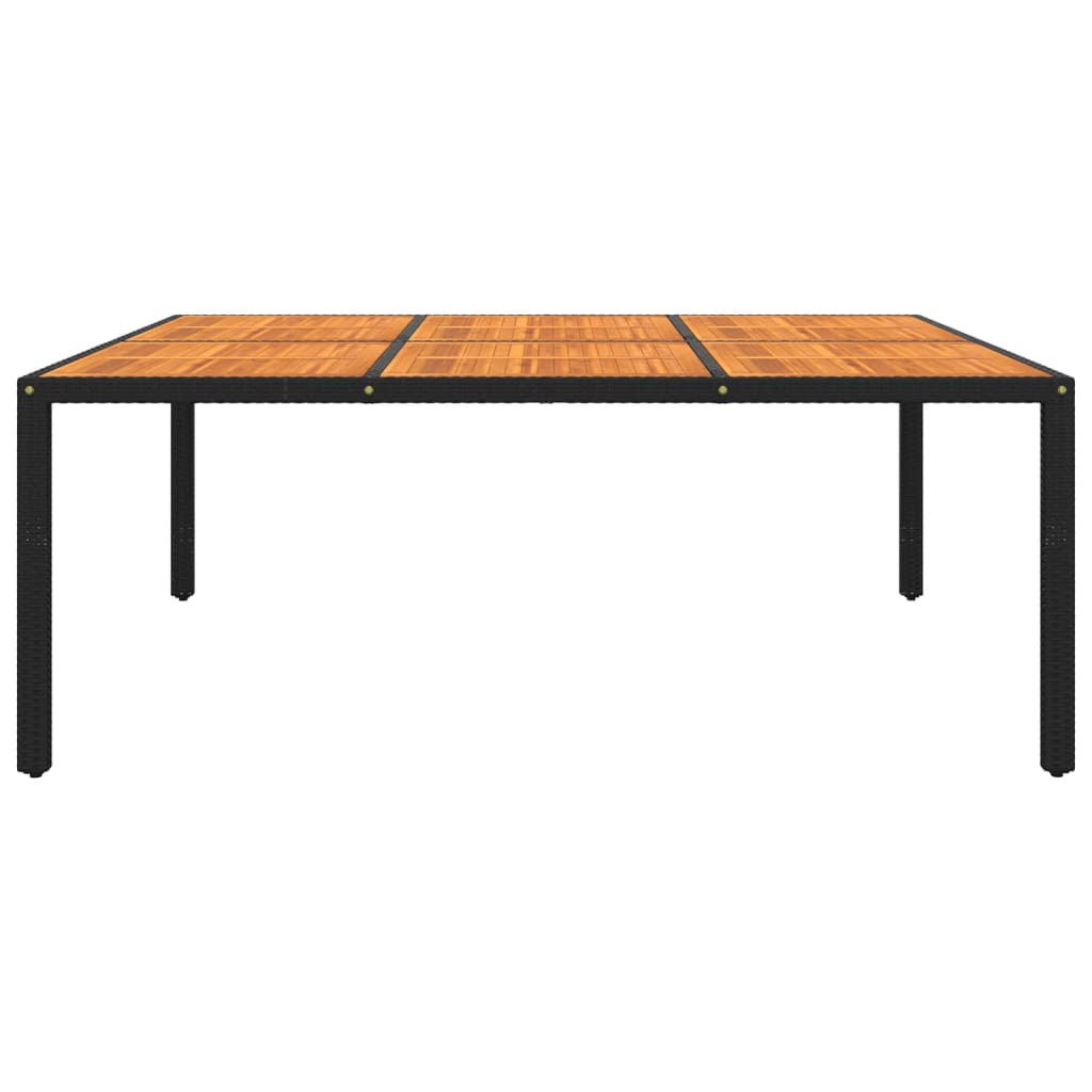 Trädgårdsbord 200X150X75 Cm Akaciaträ Och Konstrotting