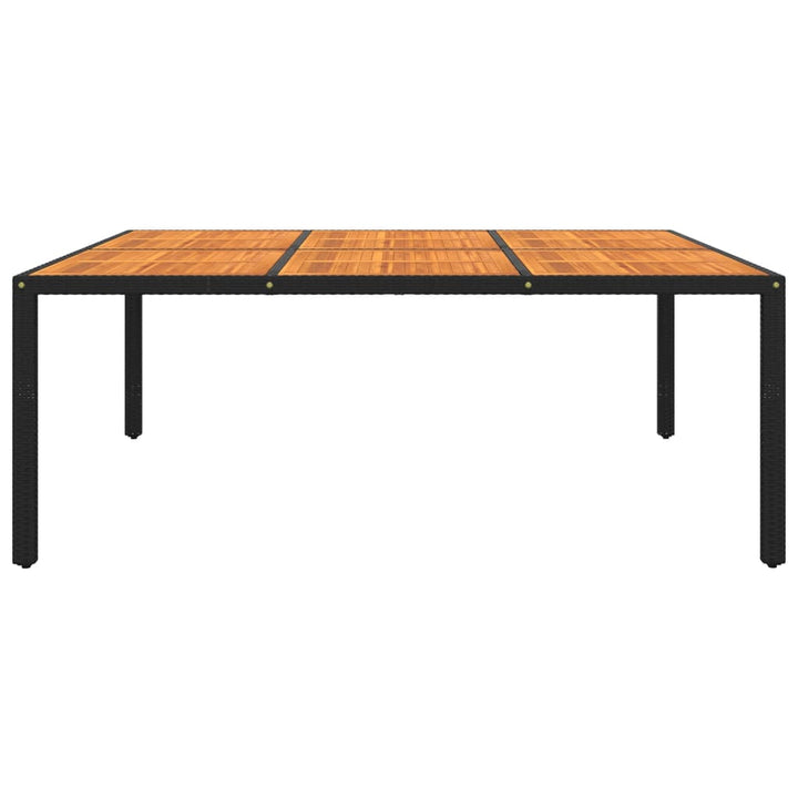 Trädgårdsbord 200X150X75 Cm Akaciaträ Och Konstrotting