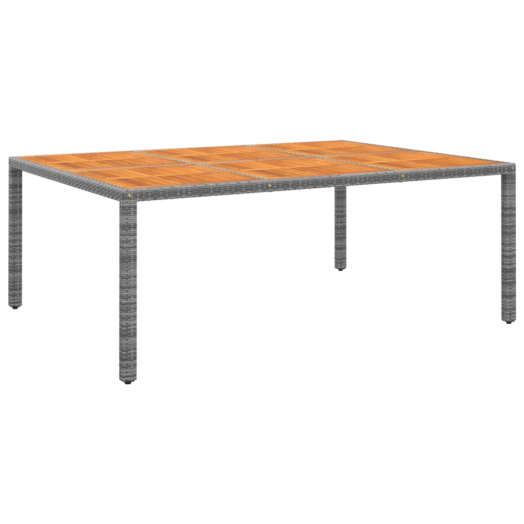 Trädgårdsbord 200X150X75 Cm Akaciaträ Och Konstrotting
