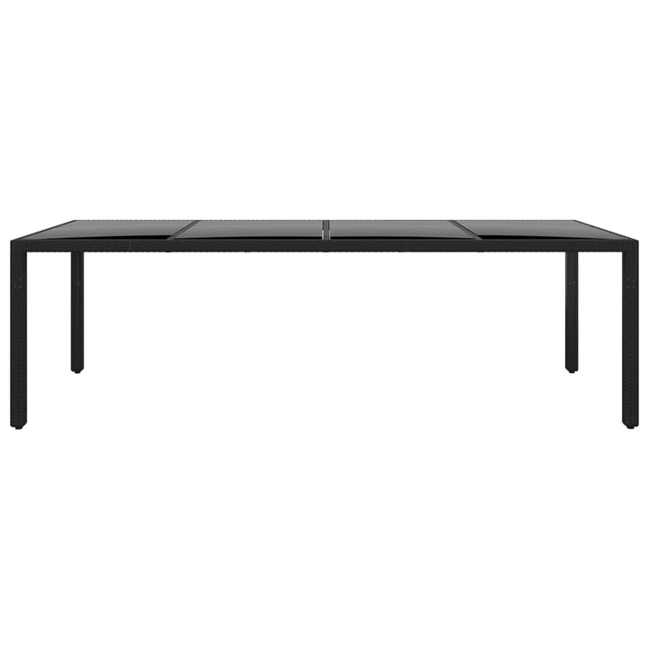 Trädgårdsbord 250X100X75 Cm Härdat Glas Och Konstrotting