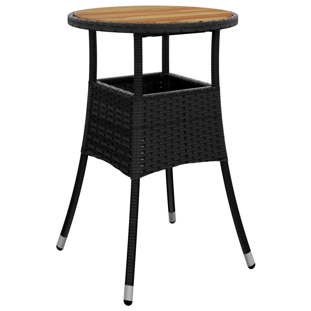 Trädgårdsbord Ø60X75 Cm Akaciaträ Och Konstrotting