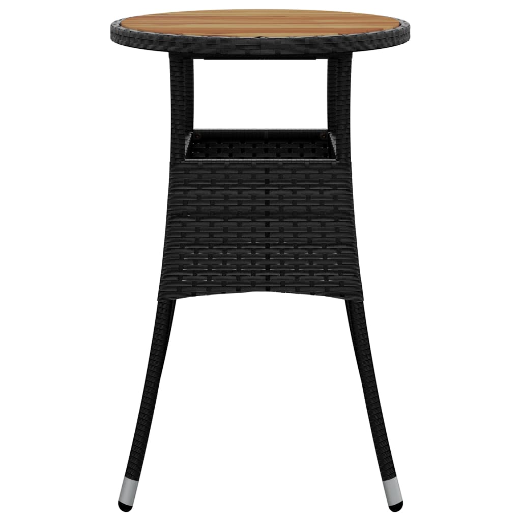 Trädgårdsbord Ø60X75 Cm Akaciaträ Och Konstrotting