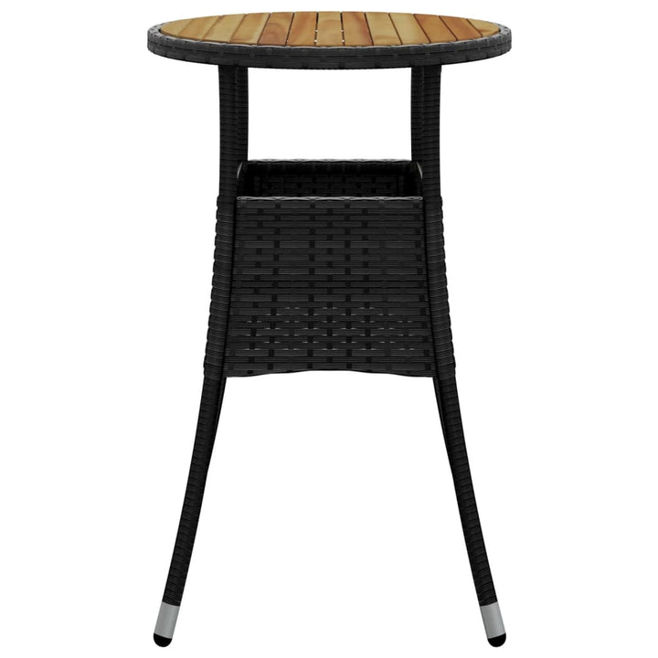 Trädgårdsbord Ø60X75 Cm Akaciaträ Och Konstrotting