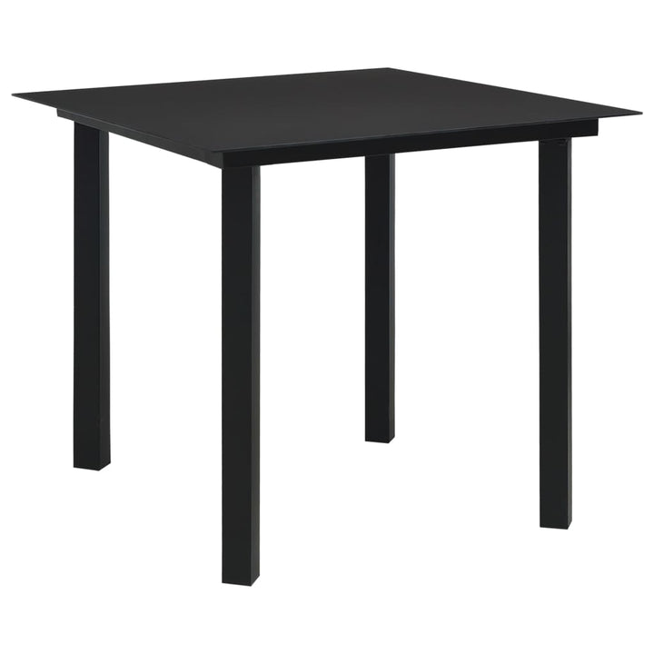 Trädgårdsbord Svart Stål Och Glas
