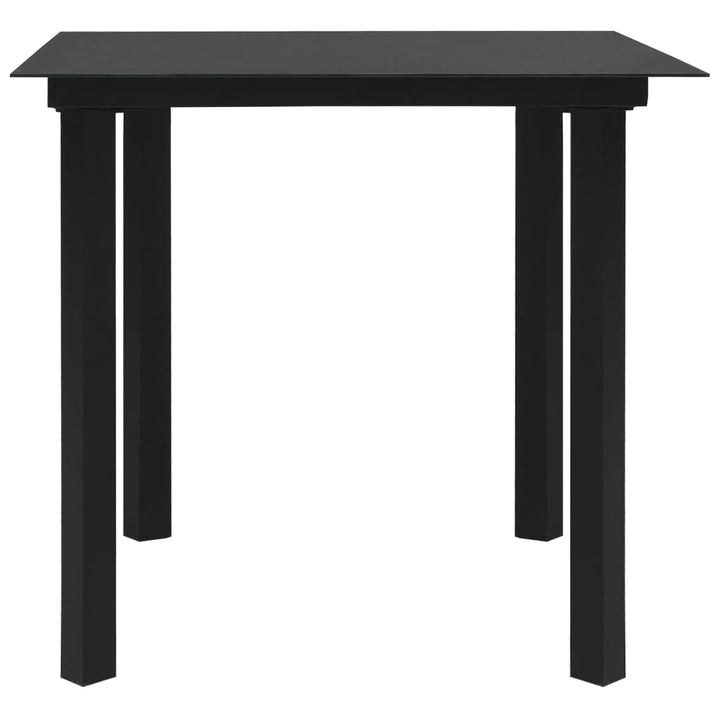 Trädgårdsbord Svart Stål Och Glas
