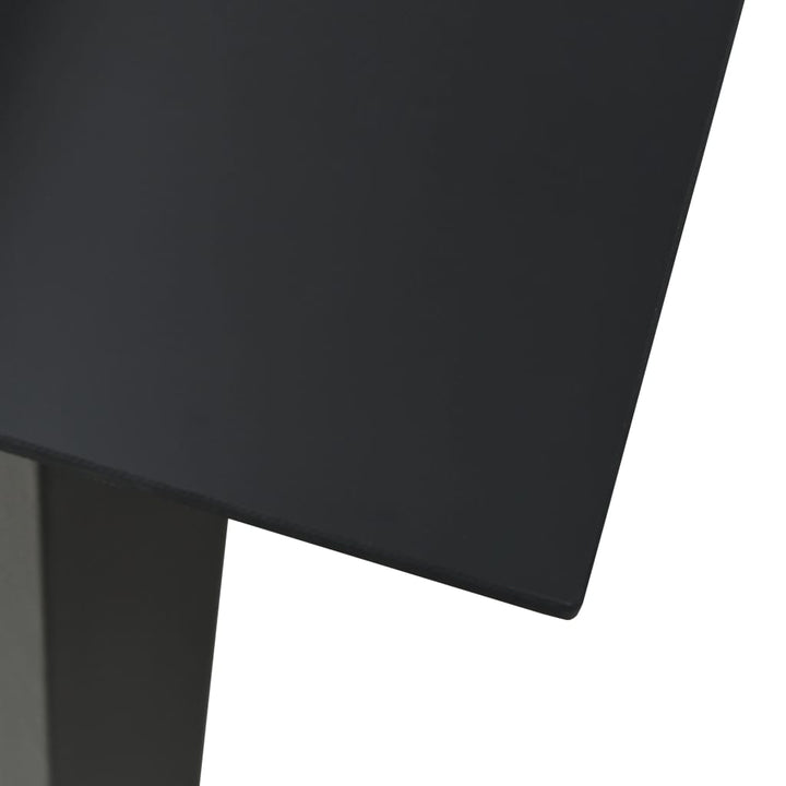 Trädgårdsbord Svart Stål Och Glas