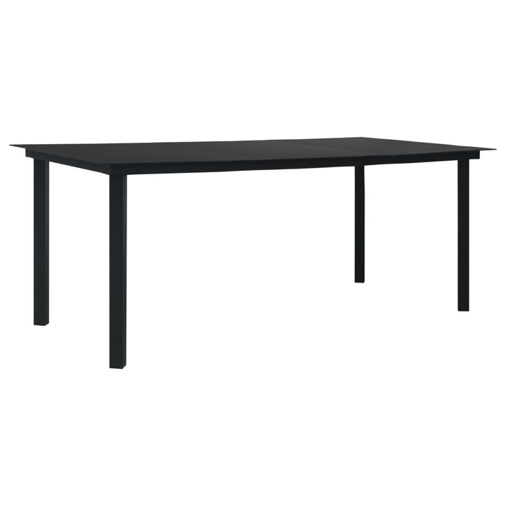 Trädgårdsbord Svart Stål Och Glas