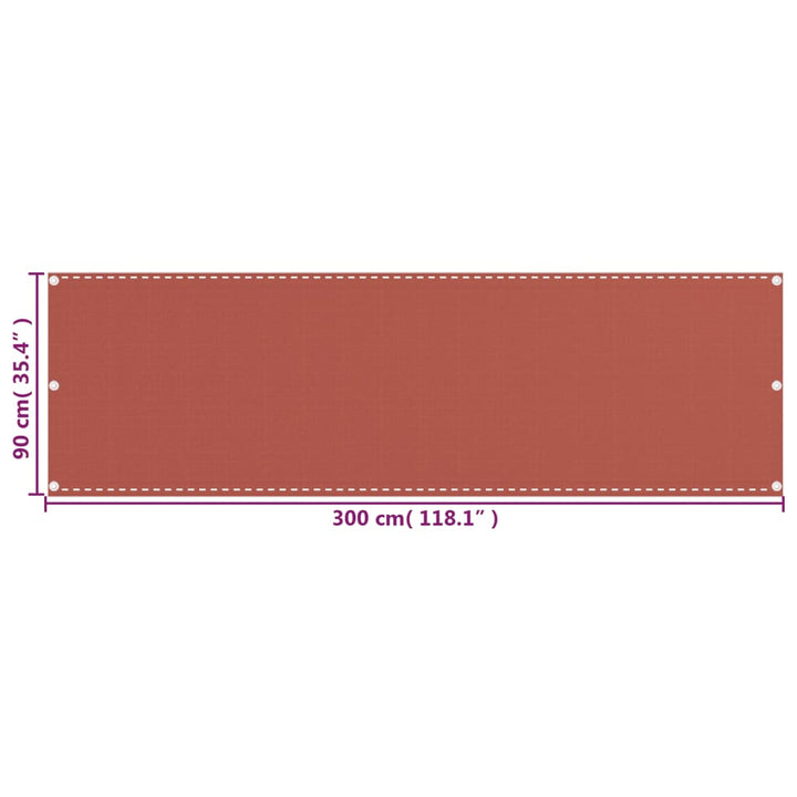 Balkongskärm Terrakotta Hdpe
