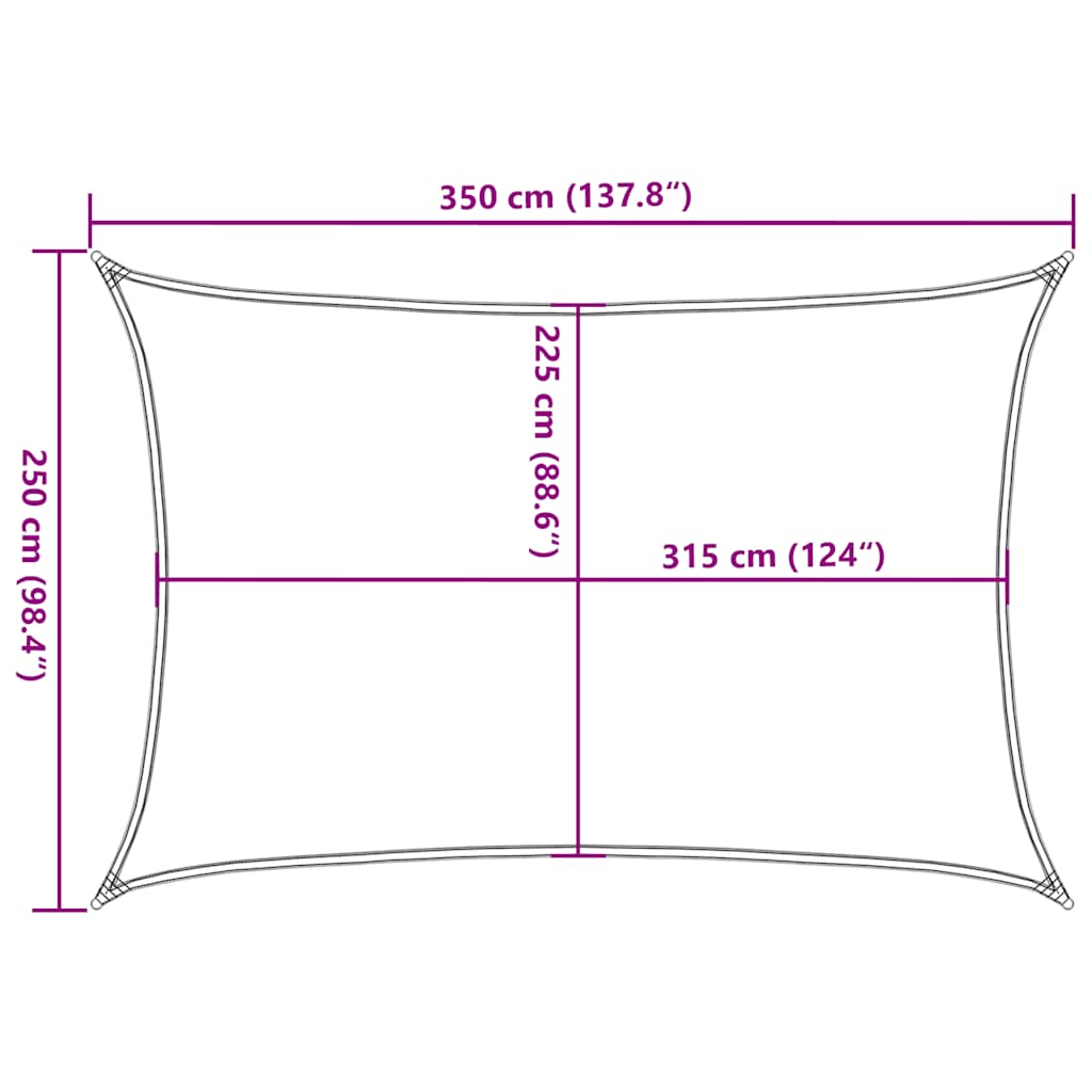 Solsegel 160 G/M² 2,5X3,5 M Hdpe