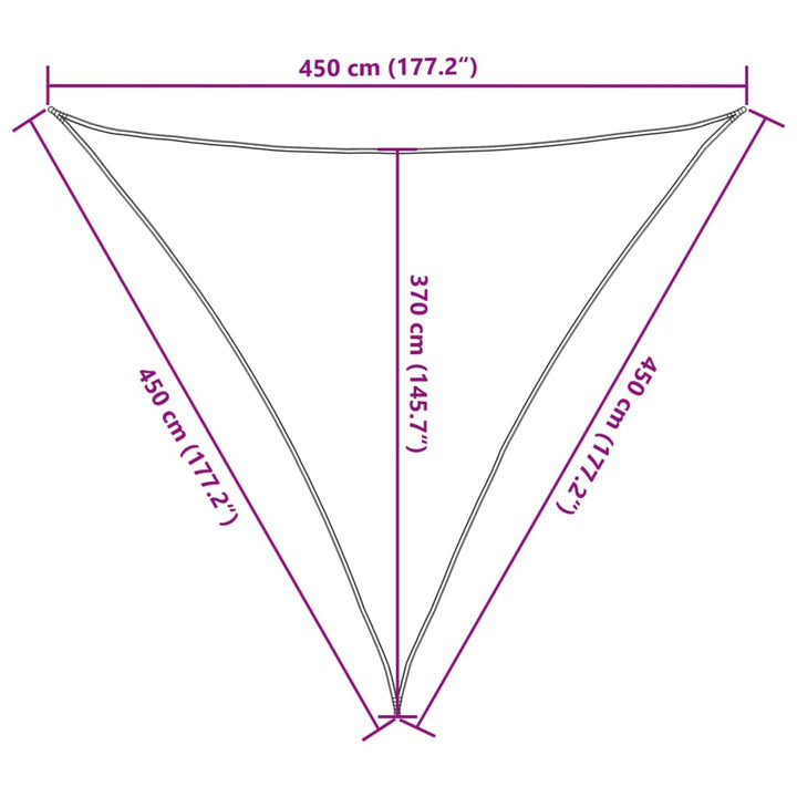 Solsegel 160 G/M² 4,5X4,5X4,5 M Hdpe