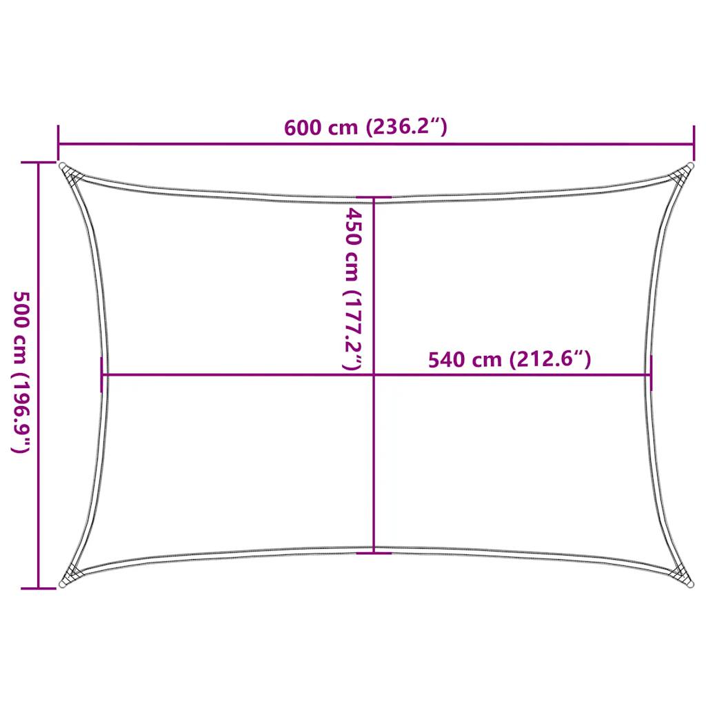 Solsegel 160 G/M² Rektangulär Hdpe