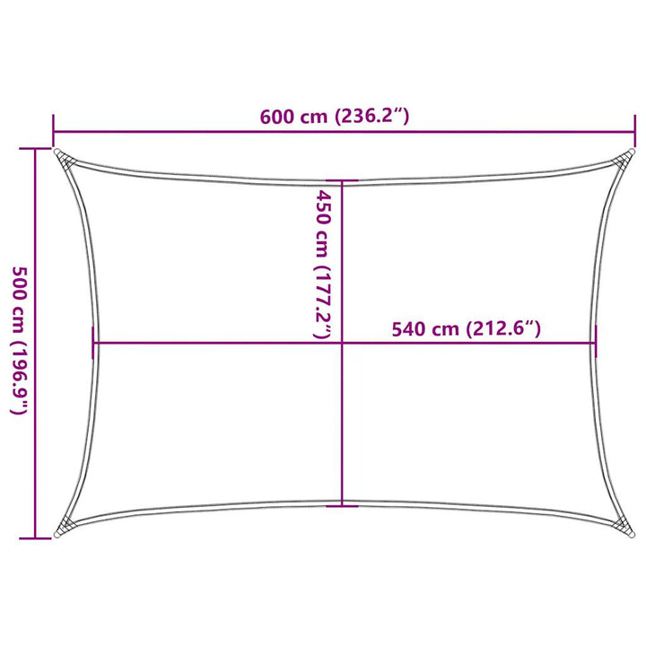 Solsegel 160 G/M² Rektangulär Hdpe
