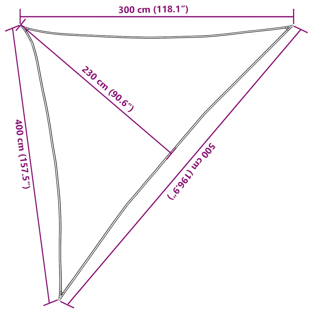Solsegel 160 G/M² Triangulär Hdpe