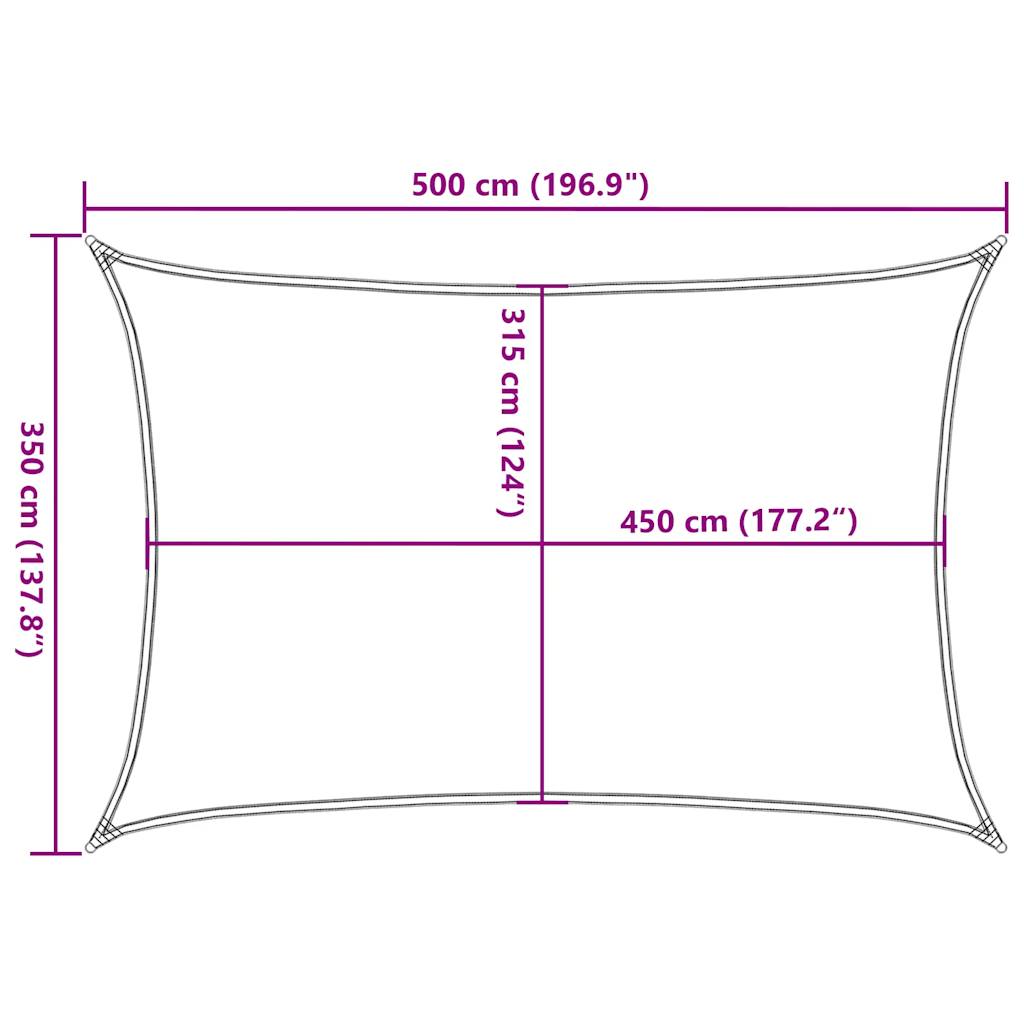Solsegel 160 G/M² Rektanär 3,5X5 M Hdpe