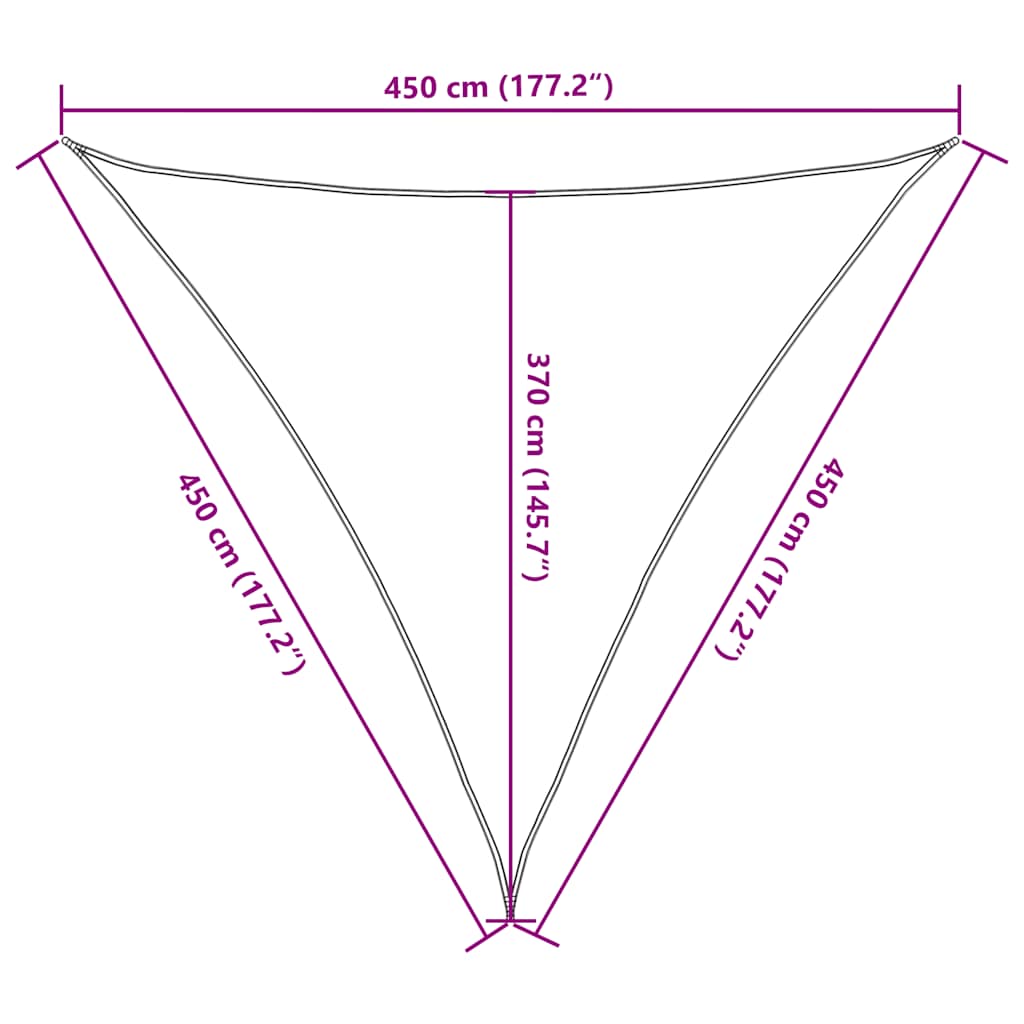 Solsegel 160 G/M² 4,5X4,5X4,5 M Hdpe