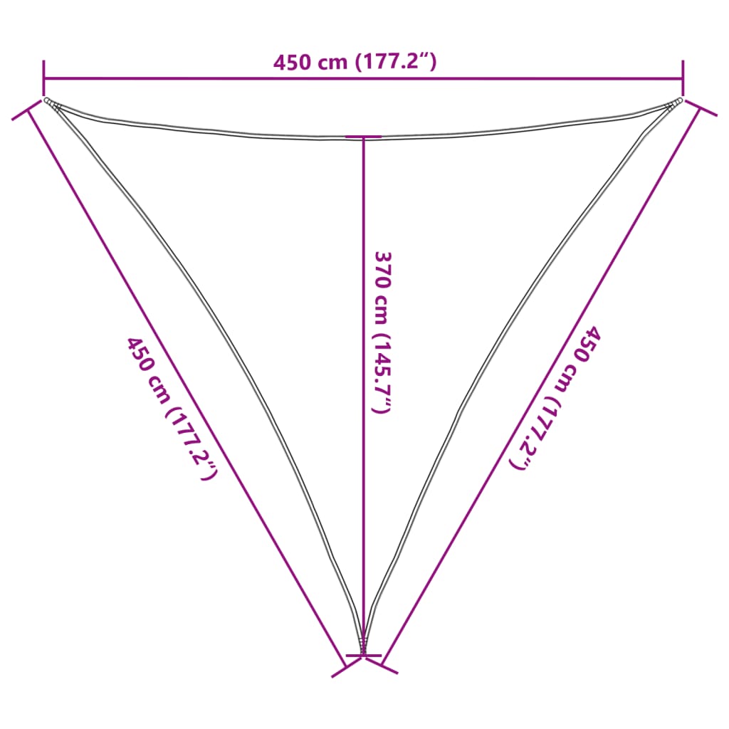 Solsegel 160 G/M² 4,5X4,5X4,5 M Hdpe