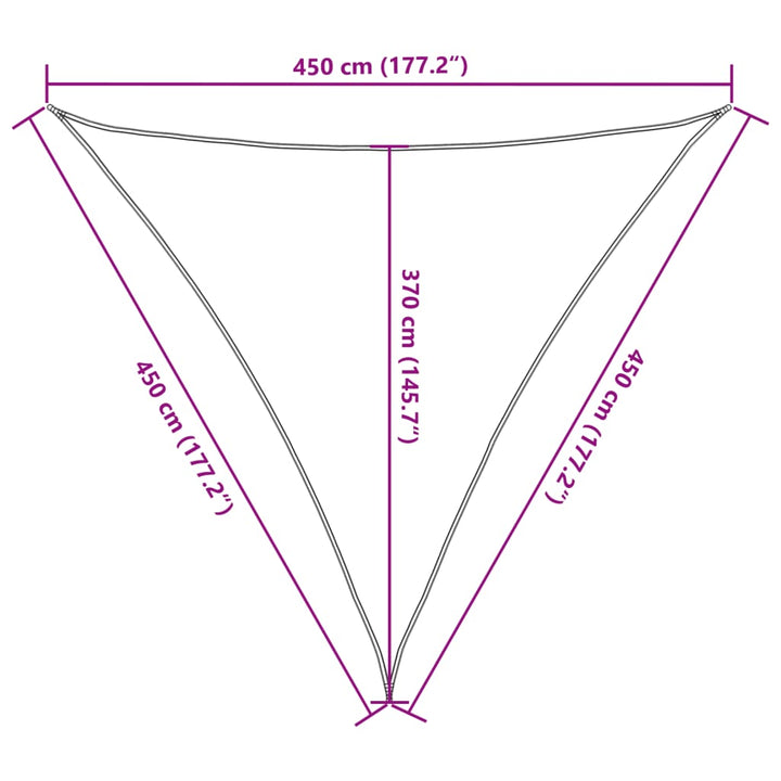 Solsegel 160 G/M² 4,5X4,5X4,5 M Hdpe