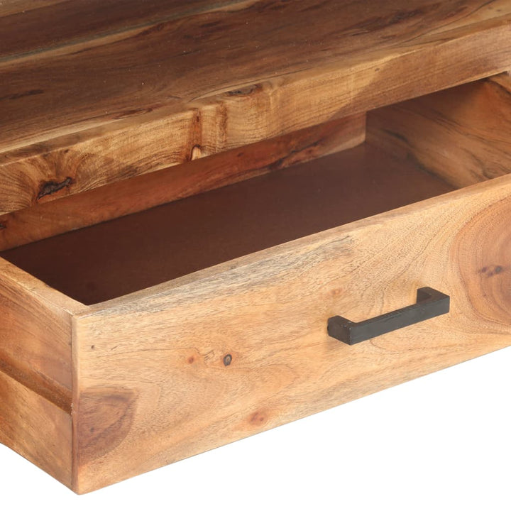 Tv-Bänk 120X35X45 Cm Massivt Trä Med Honungsfinish