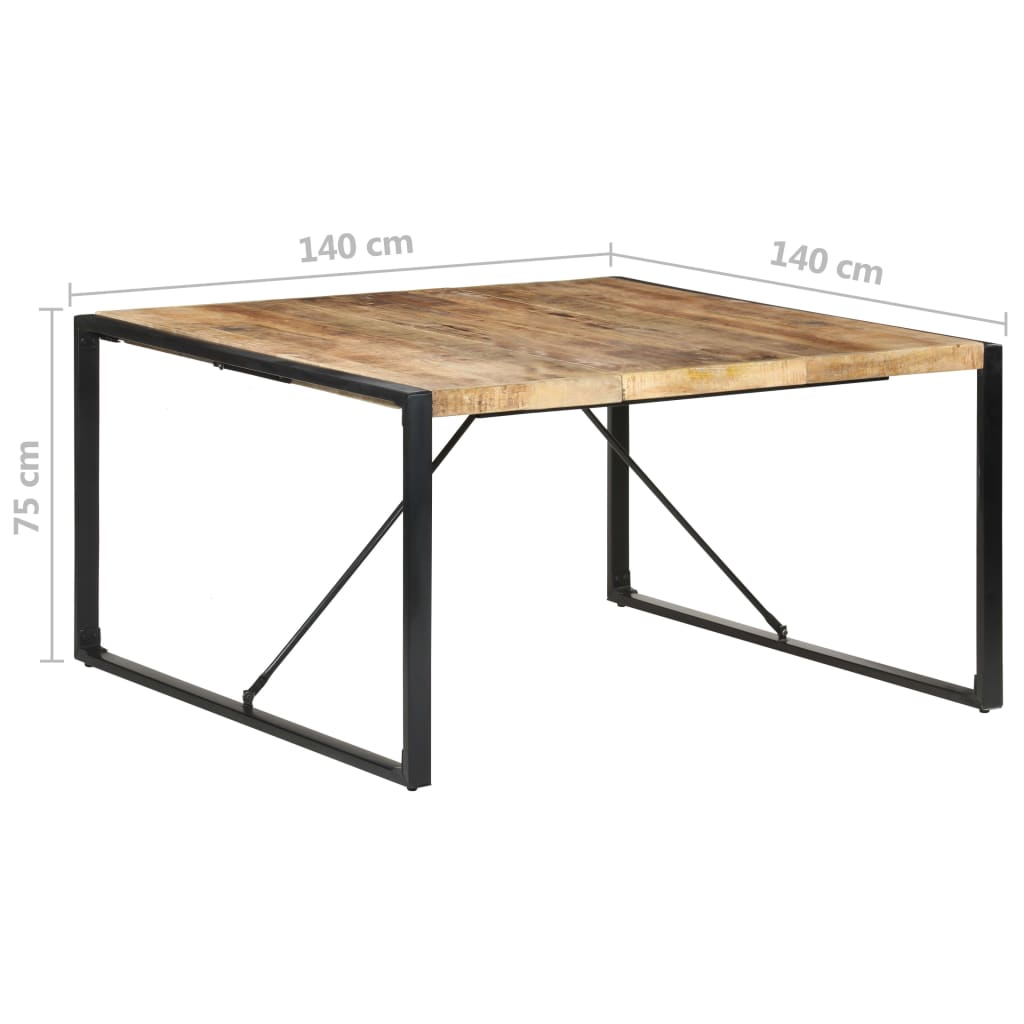 Matbord 140X140X75 Cm Grovt Mangoträ