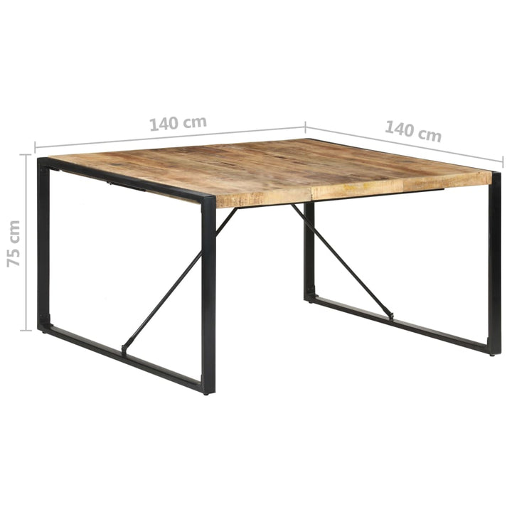 Matbord 140X140X75 Cm Grovt Mangoträ