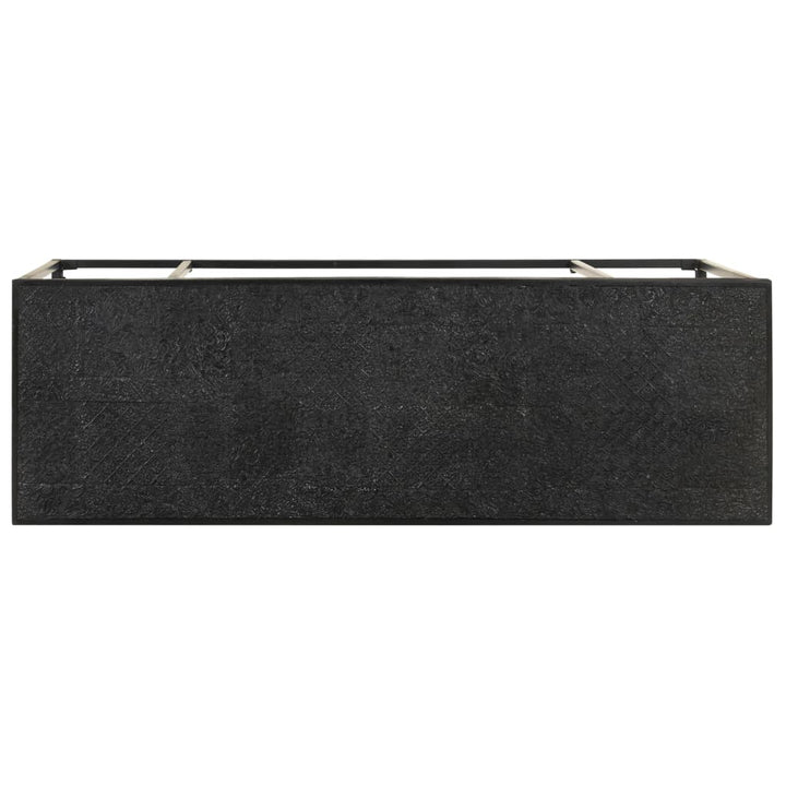 Konsolbord Svart 110X35X76 Cm Massivt Akaciaträ Och Mangoträ