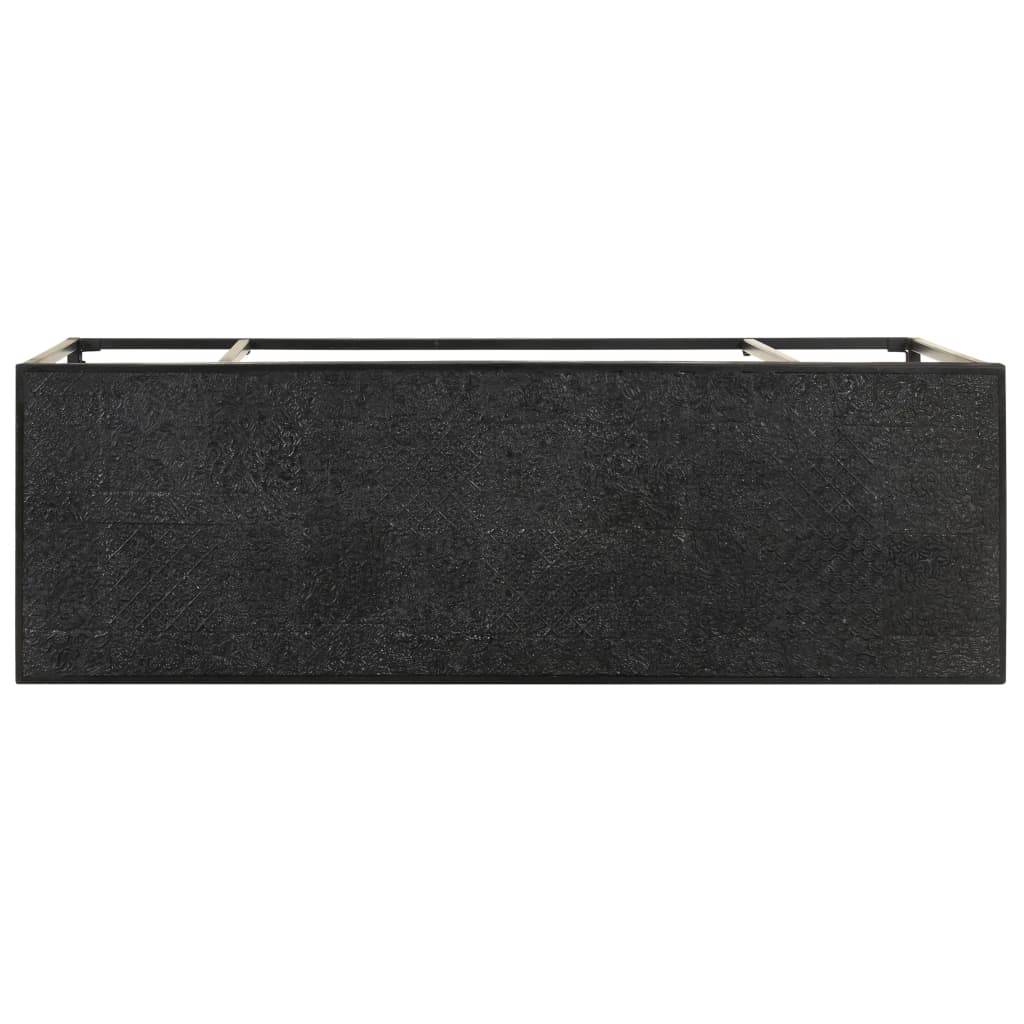 Konsolbord Svart 110X35X76 Cm Massivt Akaciaträ Och Mangoträ