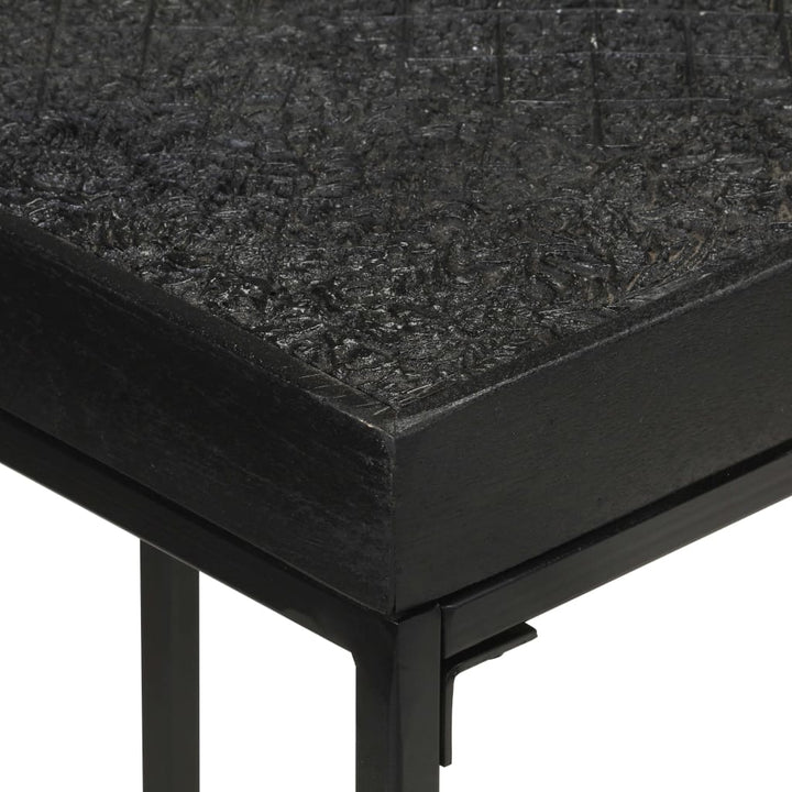 Konsolbord Svart 110X35X76 Cm Massivt Akaciaträ Och Mangoträ