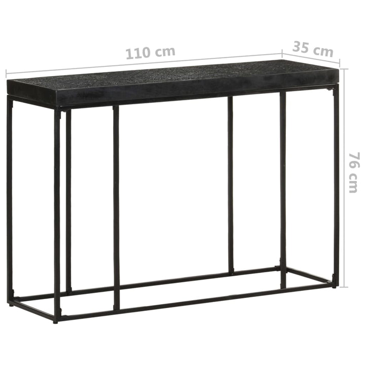 Konsolbord Svart 110X35X76 Cm Massivt Akaciaträ Och Mangoträ