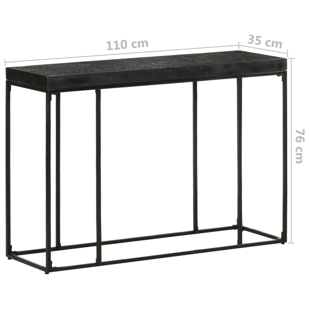 Konsolbord Svart 110X35X76 Cm Massivt Akaciaträ Och Mangoträ