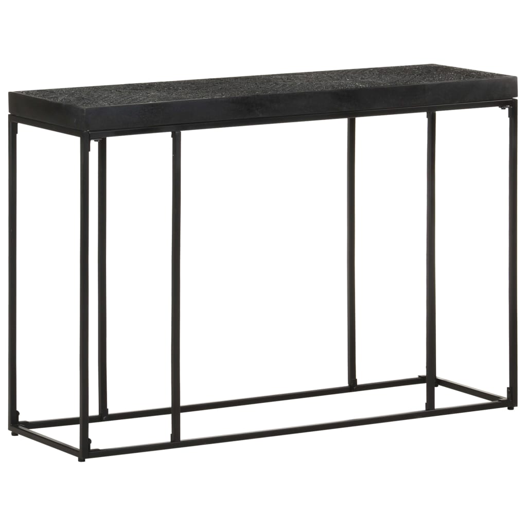 Konsolbord Svart 110X35X76 Cm Massivt Akaciaträ Och Mangoträ