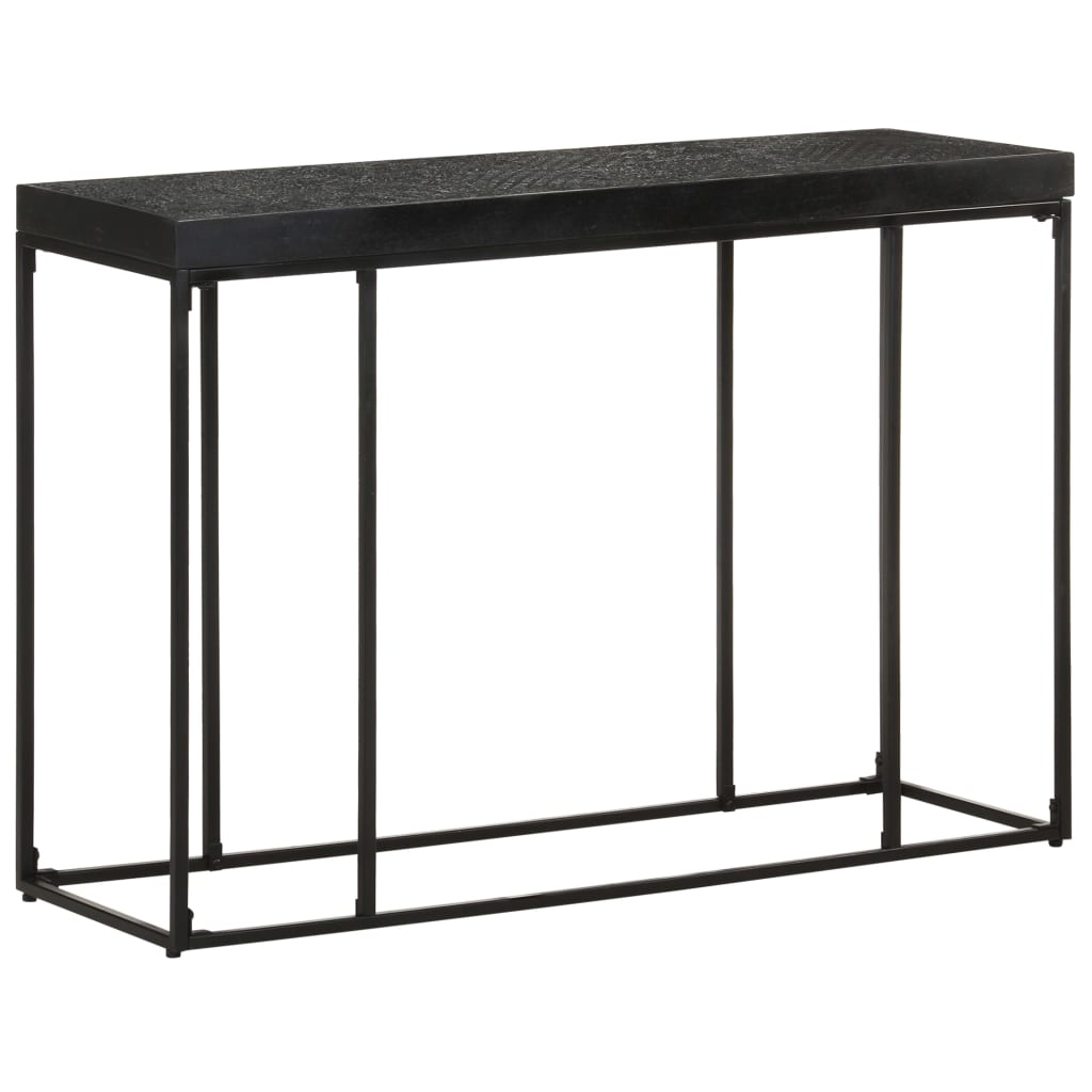 Konsolbord Svart 110X35X76 Cm Massivt Akaciaträ Och Mangoträ