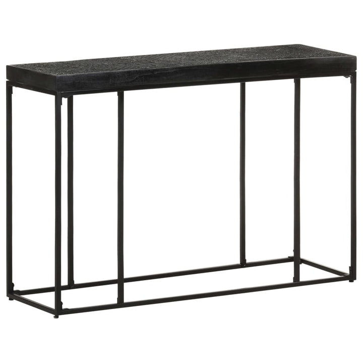 Konsolbord Svart 110X35X76 Cm Massivt Akaciaträ Och Mangoträ
