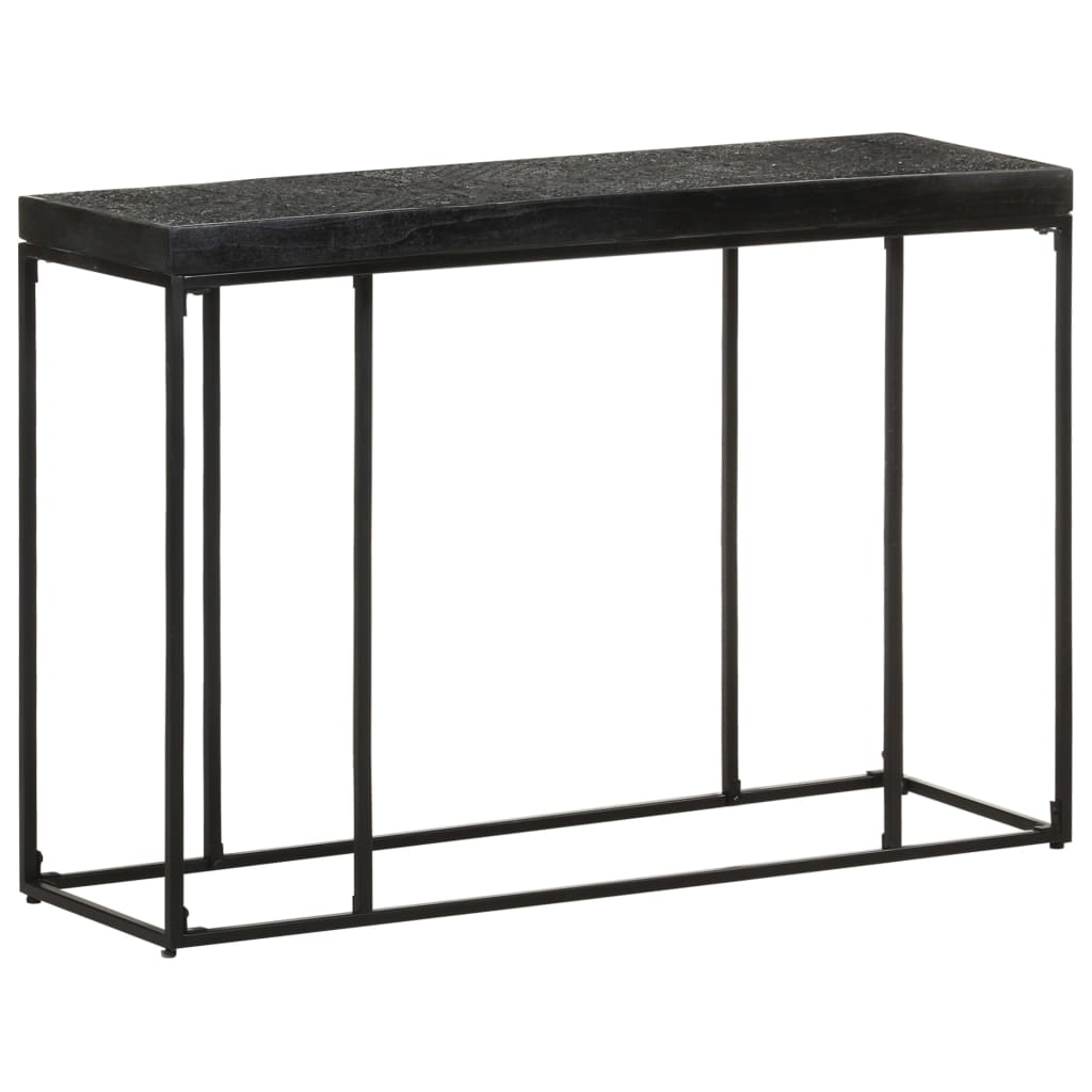 Konsolbord Svart 110X35X76 Cm Massivt Akaciaträ Och Mangoträ