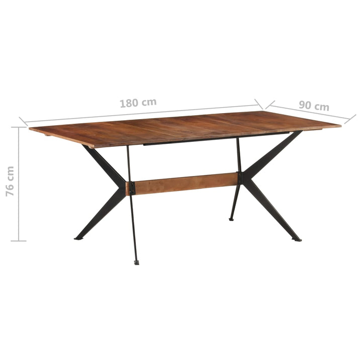 Matbord 180X90X76 Cm Massivt Mangoträ