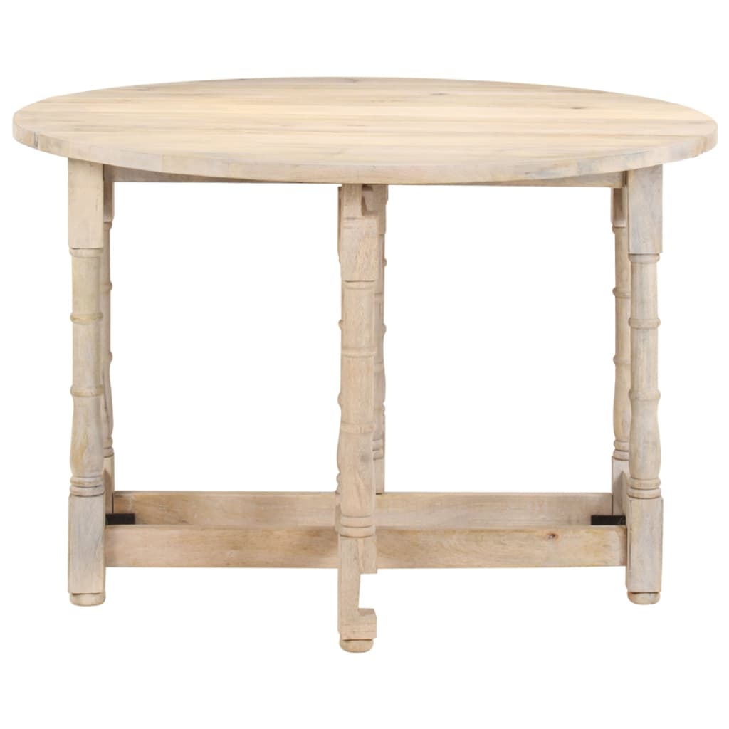 Matbord Rund 110X76 Cm Massivt Mangoträ