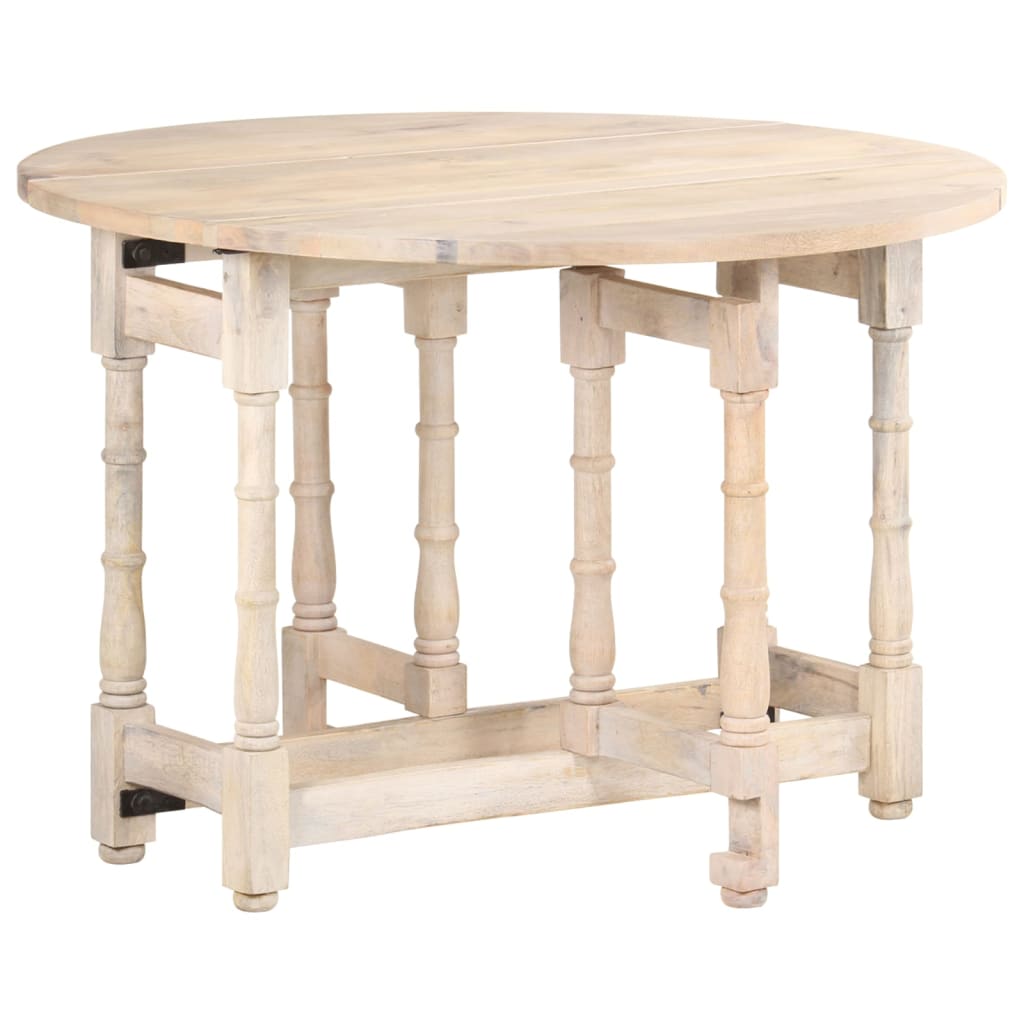 Matbord Rund 110X76 Cm Massivt Mangoträ