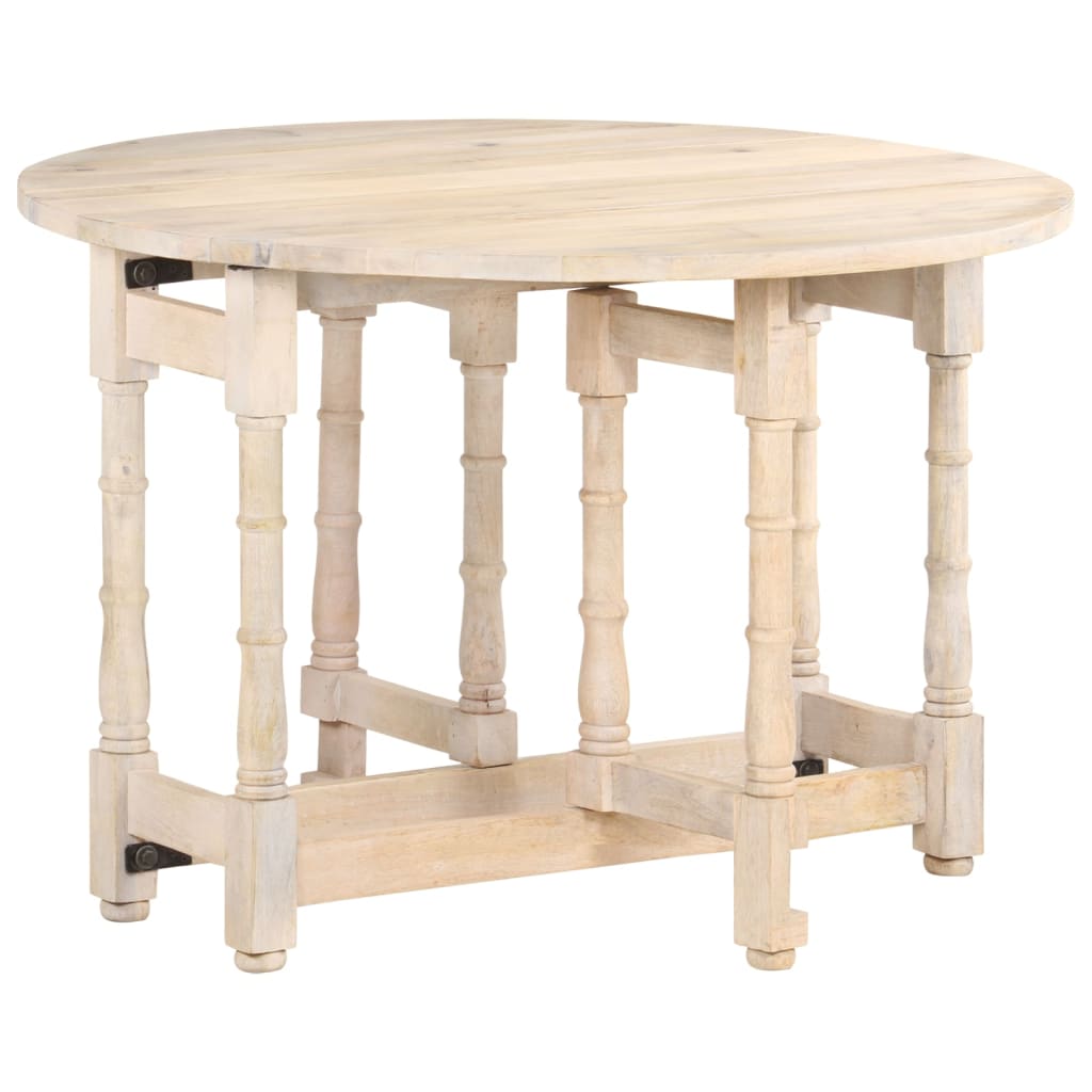 Matbord Rund 110X76 Cm Massivt Mangoträ