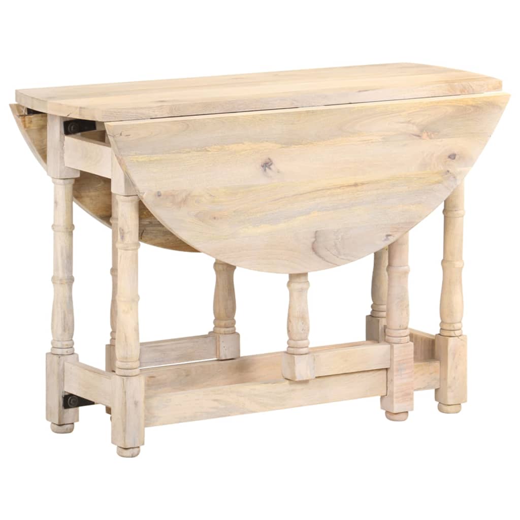 Matbord Rund 110X76 Cm Massivt Mangoträ