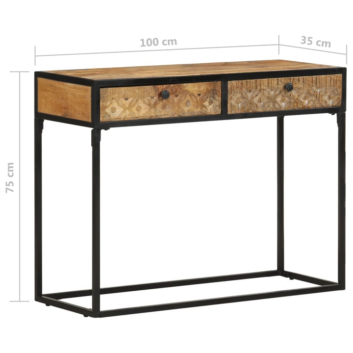 Avlastningsbord 100X35X75 Cm Massivt Mangoträ