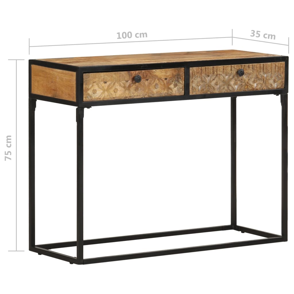 Avlastningsbord 100X35X75 Cm Massivt Mangoträ