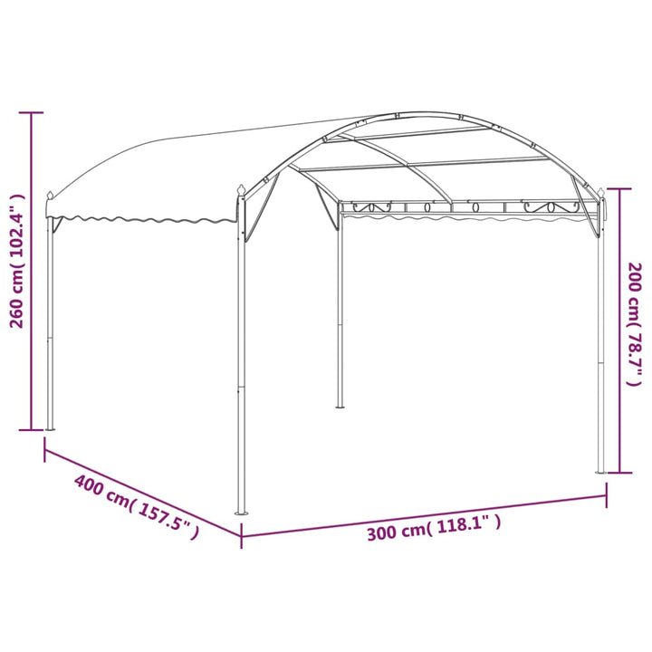 Paviljong 4X3X2,6 M 180 G/M²
