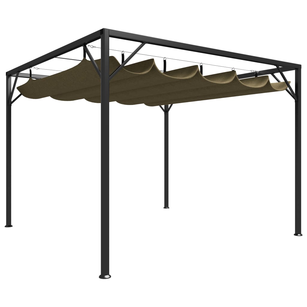 Paviljong Med Infällbart Tak 3X3 M 180 G/M²