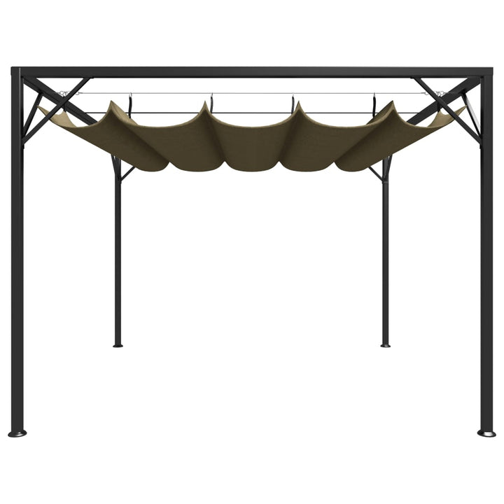 Paviljong Med Infällbart Tak 3X3 M 180 G/M²