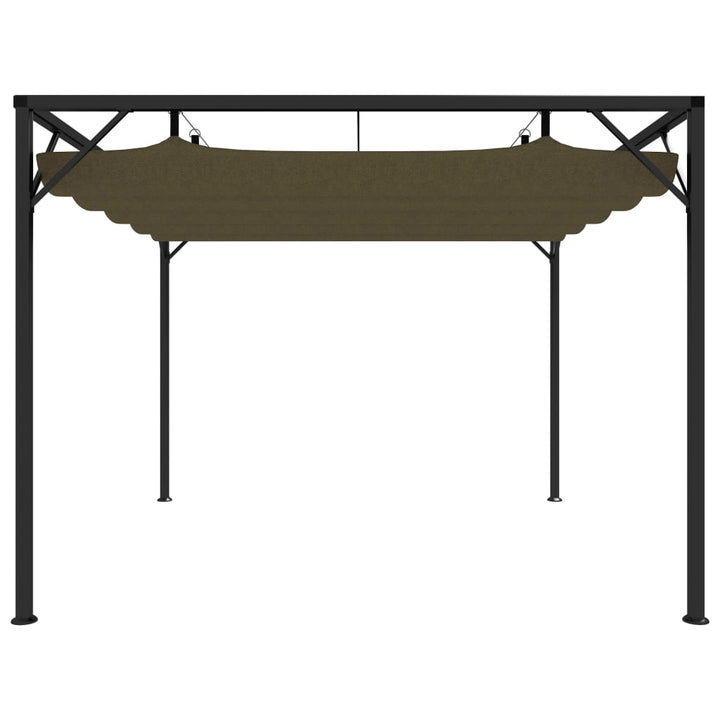 Paviljong Med Infällbart Tak 3X3 M 180 G/M²