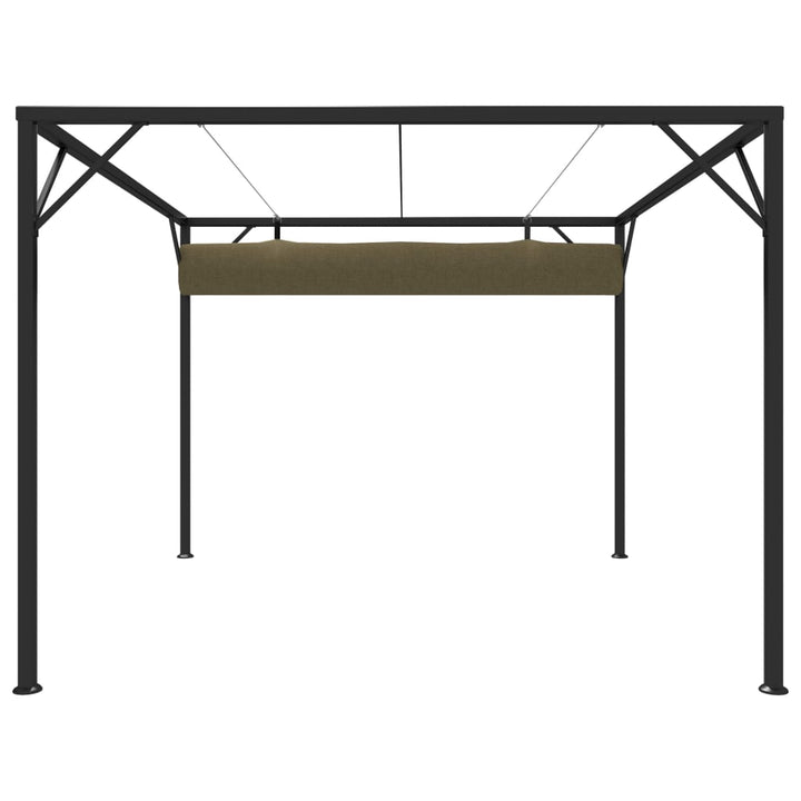 Paviljong Med Infällbart Tak 3X3 M 180 G/M²