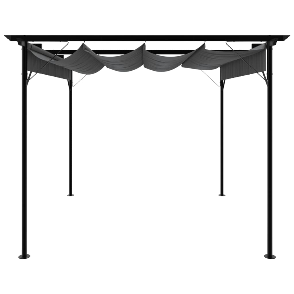 Pergola Med Infällbart Tak 3X3 M Stål 180 G/M²