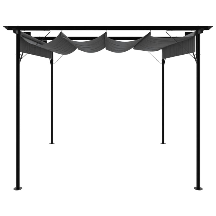 Pergola Med Infällbart Tak 3X3 M Stål 180 G/M²