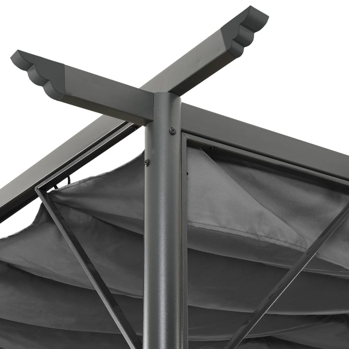 Pergola Med Infällbart Tak 3X3 M Stål 180 G/M²