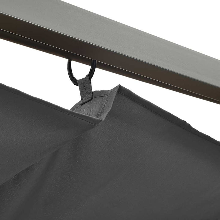 Pergola Med Infällbart Tak 3X3 M Stål 180 G/M²