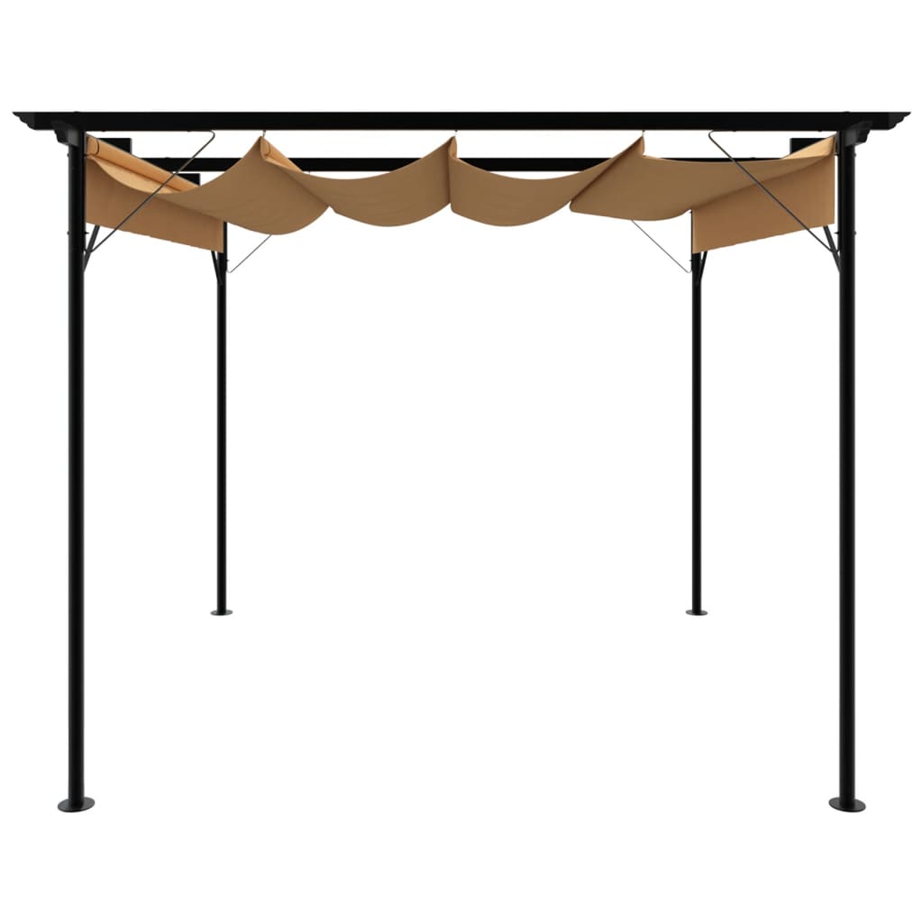 Pergola Med Infällbart Tak 3X3 M Stål 180 G/M²